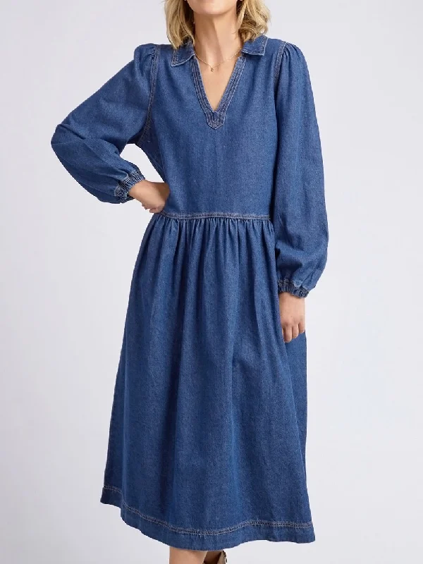 ELM JOSEPHINE DENIM DRESS