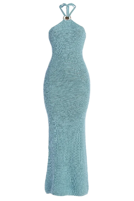 Aqua Overseas Halter Maxi Dress