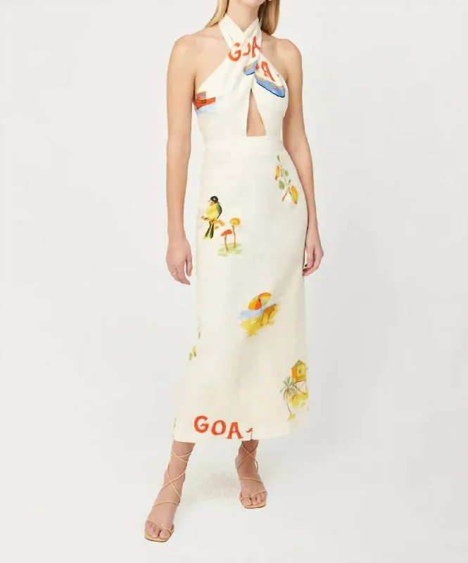 Paolo Dress In Goa Party Print