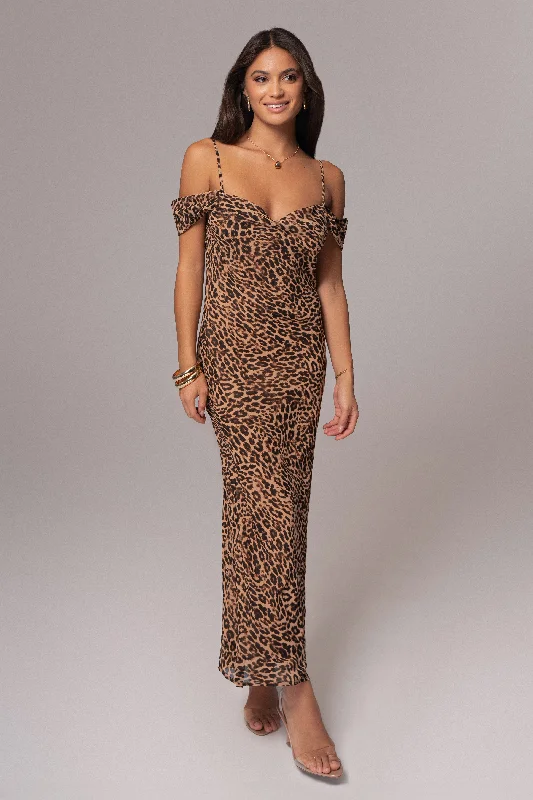 Leopard Print Hera Maxi Dress