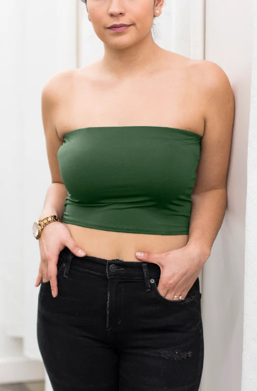 Bandeau Hunter Green / XS/S - Women's Convertible Shirts & Tops