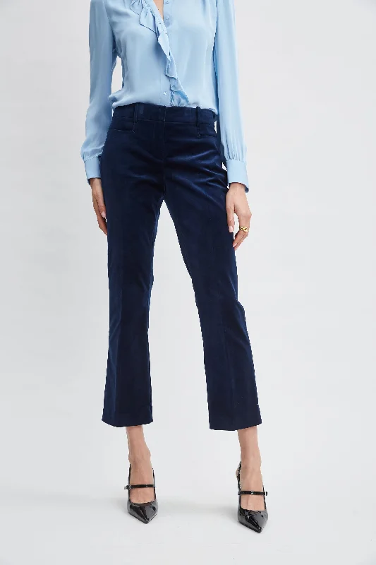 Cotton Velvet Flare Pant