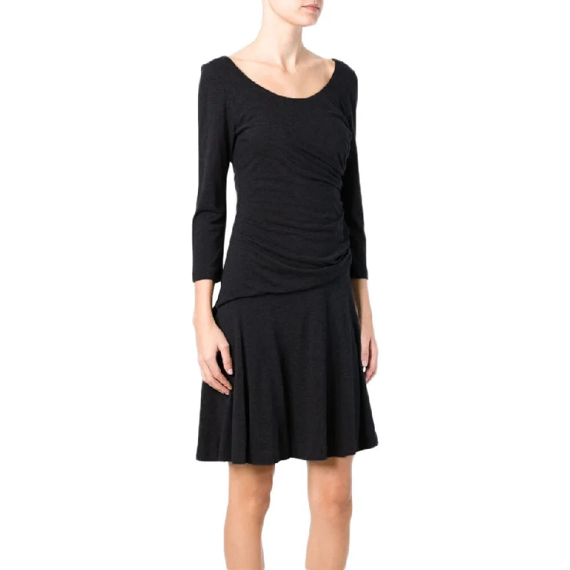 Diane von Furstenberg Nerissa Black Ruched Size 2 Dress