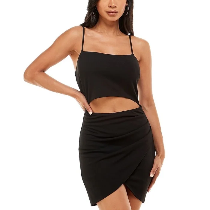 Emerald Sundae Junior's Cutout Bodycon Dress Black Size X-Large