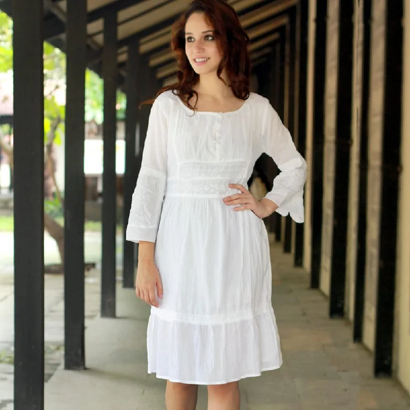 Handmade Cotton 'Quiet Joy' Dress (India)