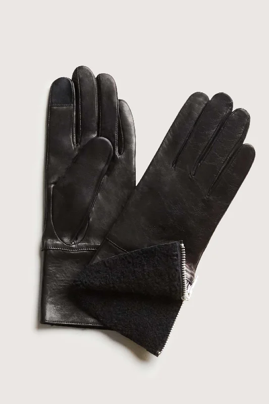 Leather Shearling Gloves