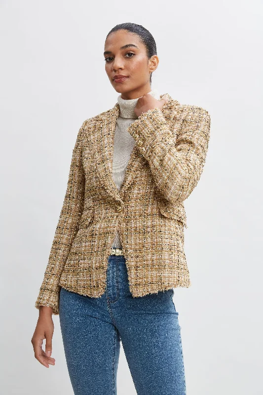 Metallic Tweed Blazer