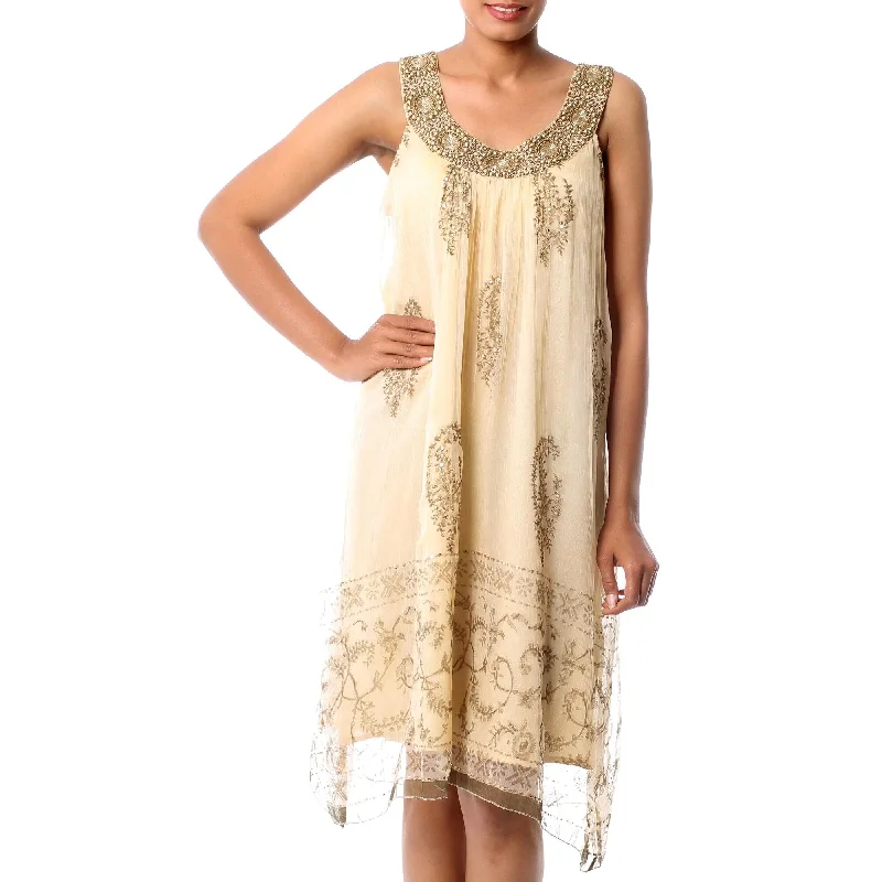 Novica Handmade Gujarat Glitz Embellished Dress