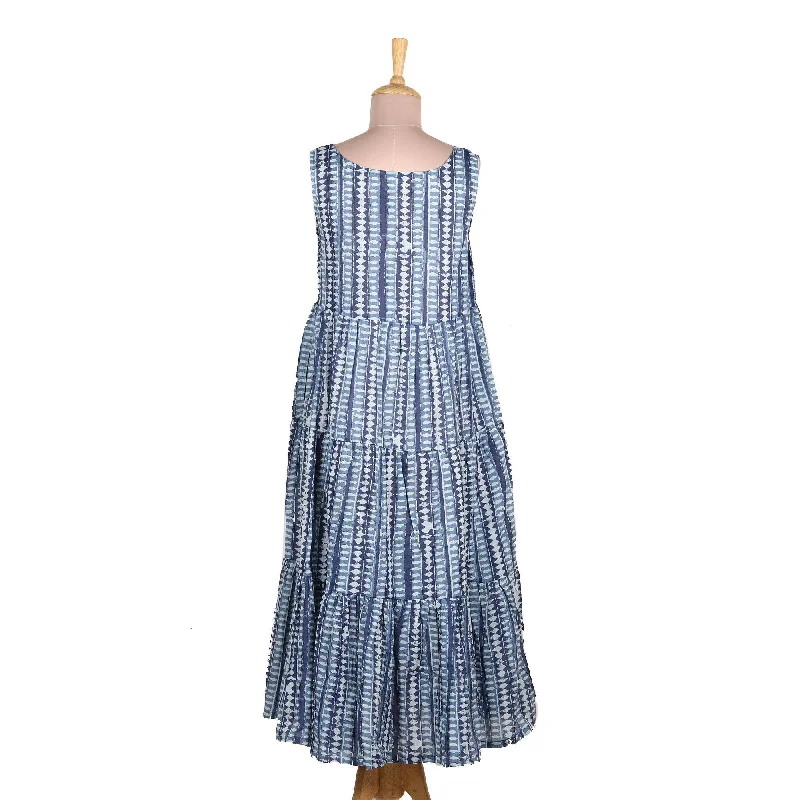 NOVICA Indian Indigo Cotton sundress