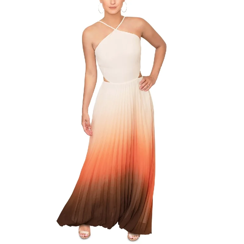 Rachel Roy Women's Lively Ombre Pleated Dress Orange Size 4