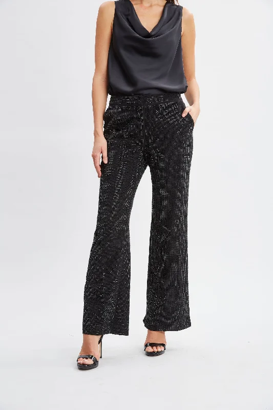 Rhinestone Embellished Pants