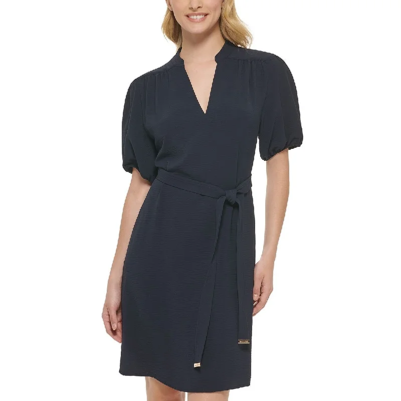 Tommy Hilfiger Women's Balloon Sleeve Dress Blue Size 10