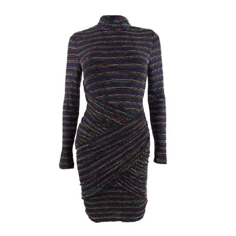 Trina Trina Turk Women's Golden Metallic-Stripe Bodycon Dress