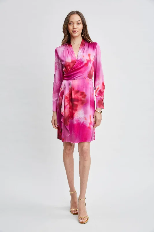 Venetian Glass Mock Wrap Dress