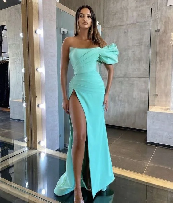 Green Long Prom Party Dress    S1478