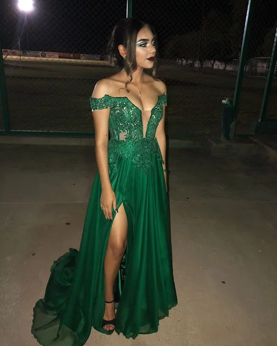 Green Prom Dresses, Sexy Evening Party Dresses      S2201