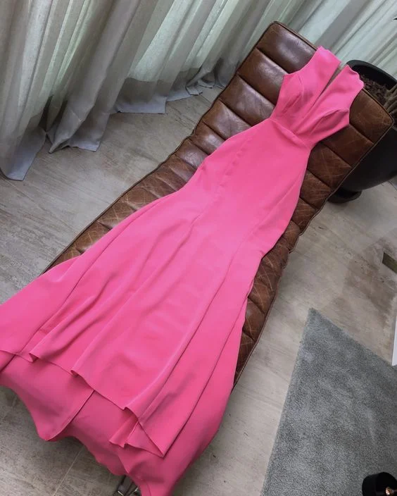 Hot Pink Long Prom Dress     S1211