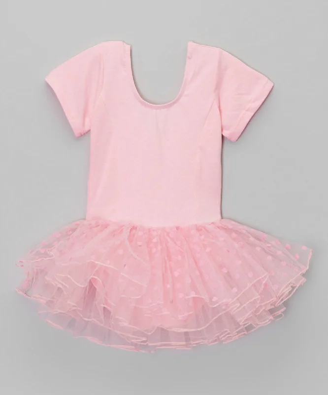 Pink Hearts Short Sleeve Ballet Dress