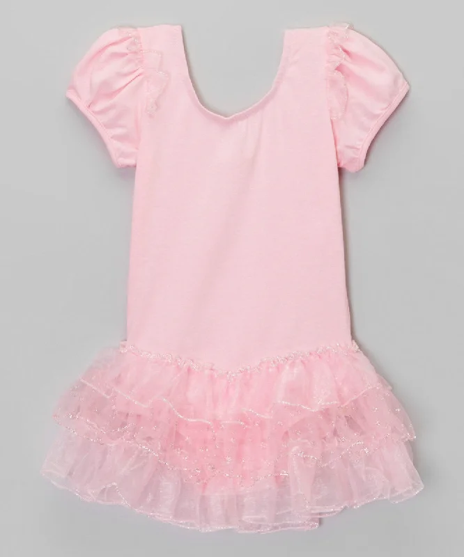 Pink Short Sleeve Ballet Dress