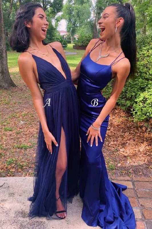 Royal Blue Long Prom Dresses     S1551