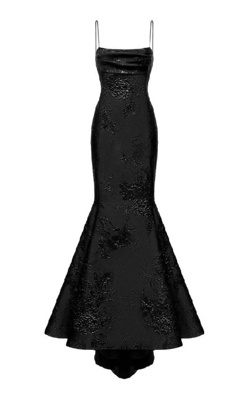 Sexy Black Spaghetti Straps Mermaid Long Prom Dress      S3794