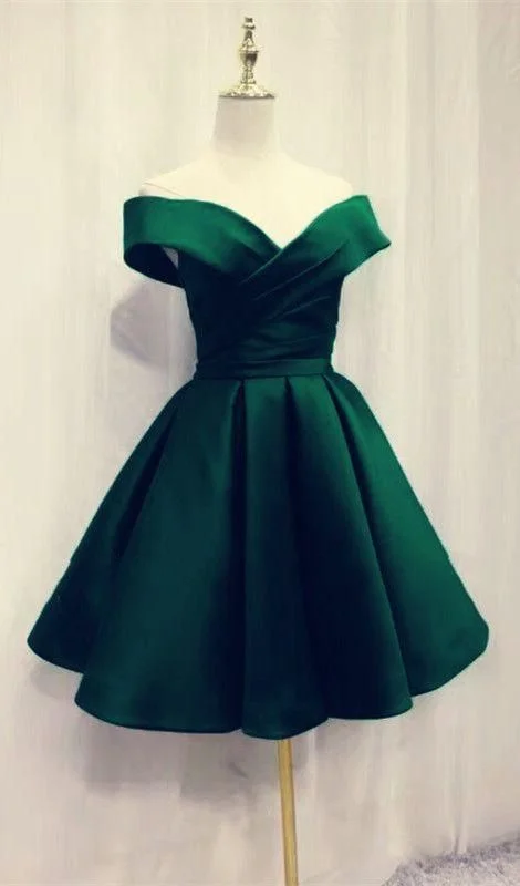 Short Emerald Green Homecoming Dresses     S652