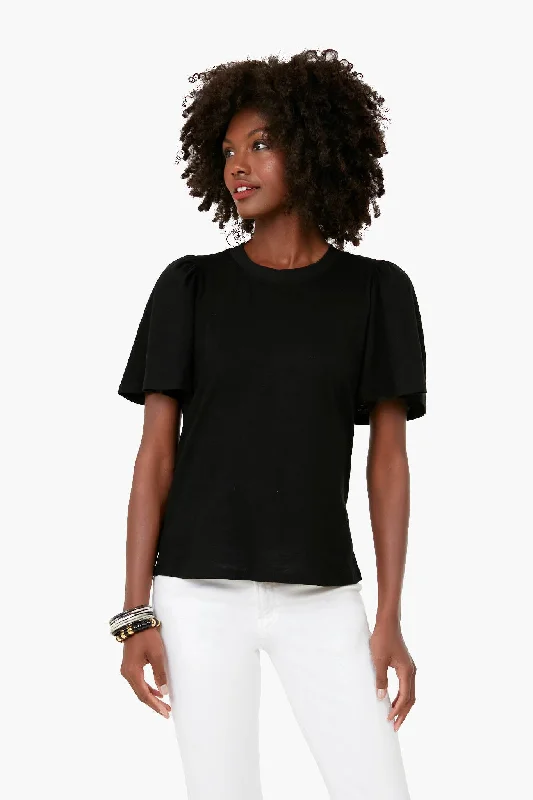 Black Tommy Short Sleeve Crewneck