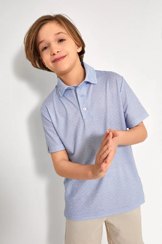 Blue Short Sleeve Lightweight Airflow Polo