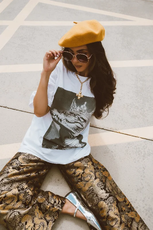 Don't Let Your Crown Slip Oversized Crocodile Tee *RESTOCKED*