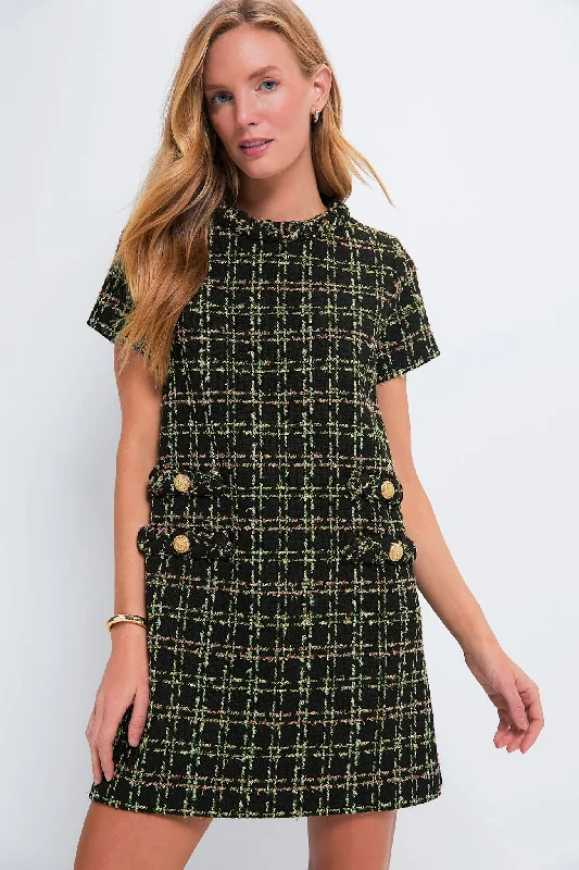 Holly Tinsel Tweed Short Sleeve Jackie Dress