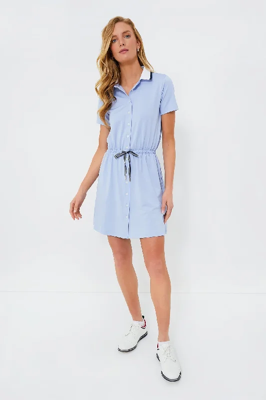 Light Blue Short Sleeve Alcott Golf Dress