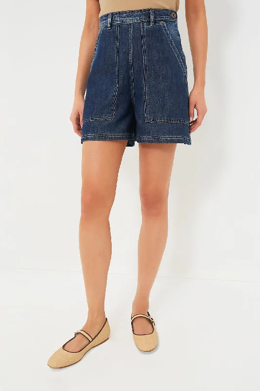 Navy Used Dark Elica Shorts