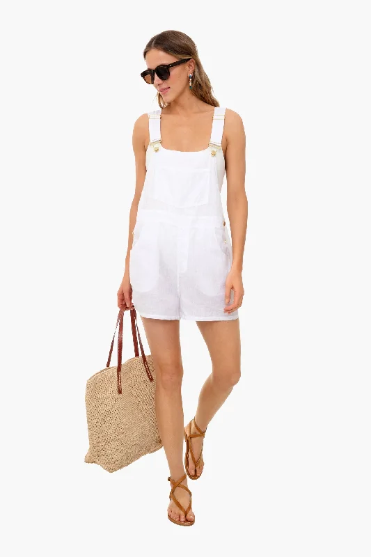 White Basic Short Overall