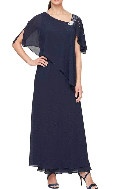 Alex Evenings - 8192003 Chiffon Cape Dress