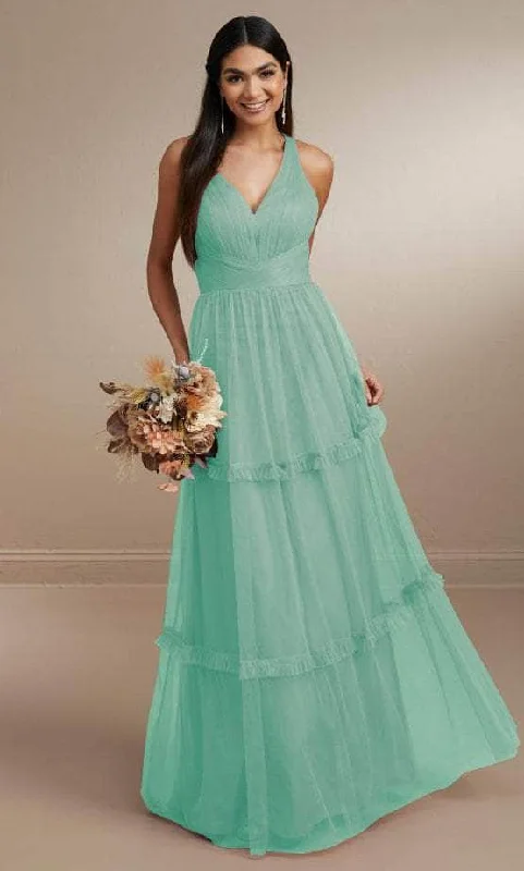 Christina Wu Celebration 22170 - V-Neck Ruffle Skirt Prom Dress