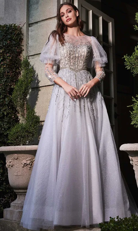 Cinderella Divine B707 - Puffed Sleeves Bridal Gown