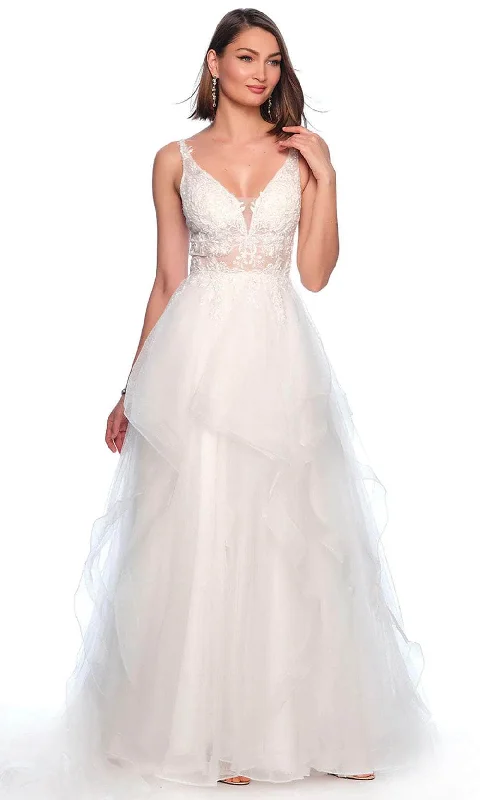 Dave & Johnny Bridal 11563 - Ruffle Ornate Bridal Gown