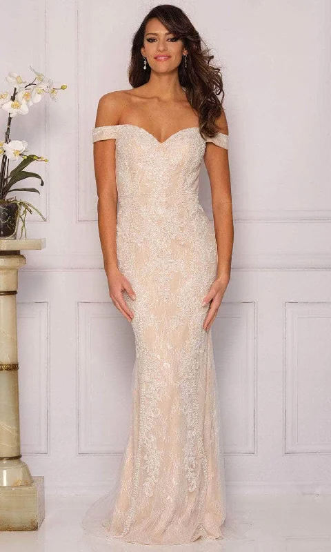 Dave & Johnny Bridal A10321 - Embroidered Sweetheart Long Gown