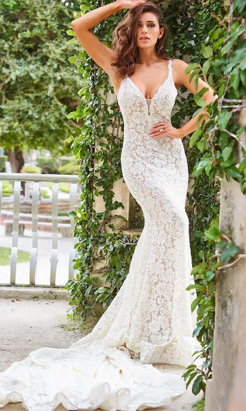 Jovani JB03864 - Beaded Lace Bridal Gown