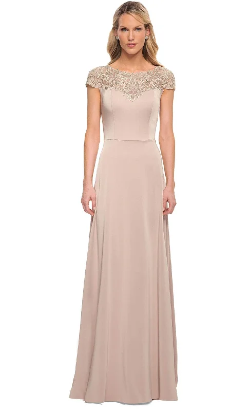 La Femme - 29511 Bateau A-Line Evening Dress