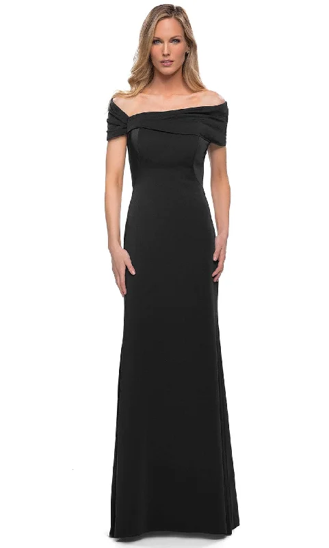 La Femme - 29537 Fitted Off Shoulder Evening Dress