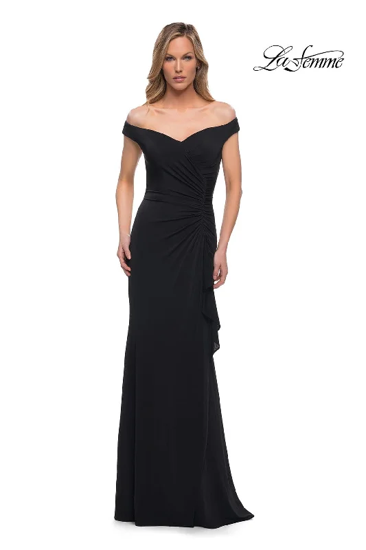 La Femme - 29925 Off Shoulder Sheath Evening Dress