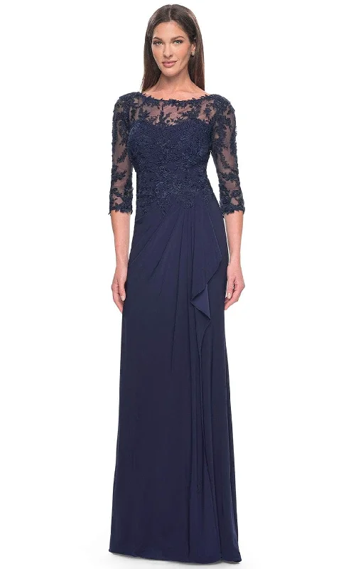 La Femme 30385 - Illusion Bateau Evening Dress