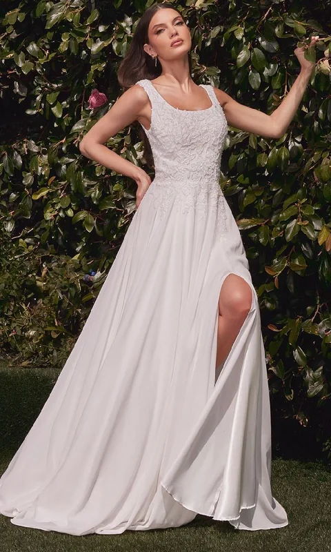 Ladivine Bridal CDS503W - Scoop A-Line Bridal Dress