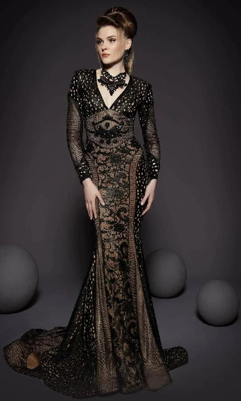 MNM Couture 2468 - Edgy-Style Laced Evening Gown