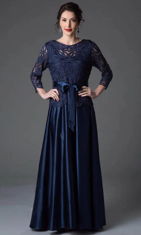 Soulmates 1601 - Soutache Lace-Overlay A-Line Formal Evening Gown