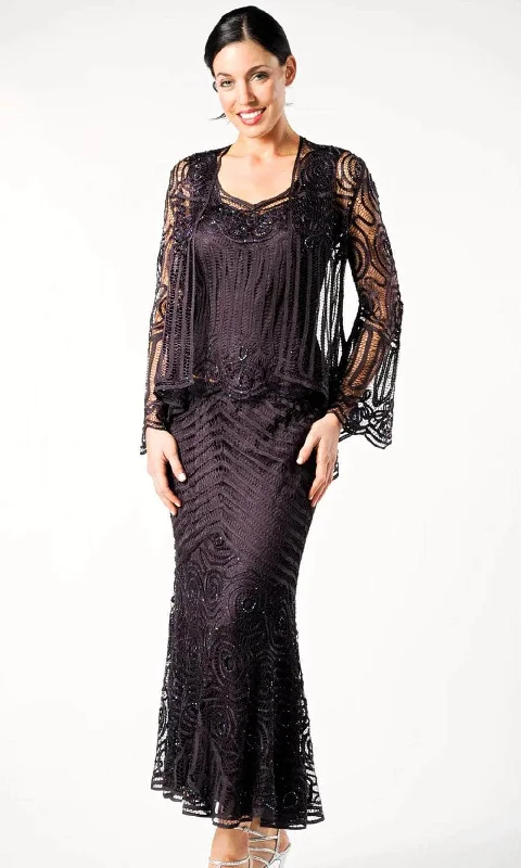 Soulmates D7156 - Beaded Crochet Evening Dress Set